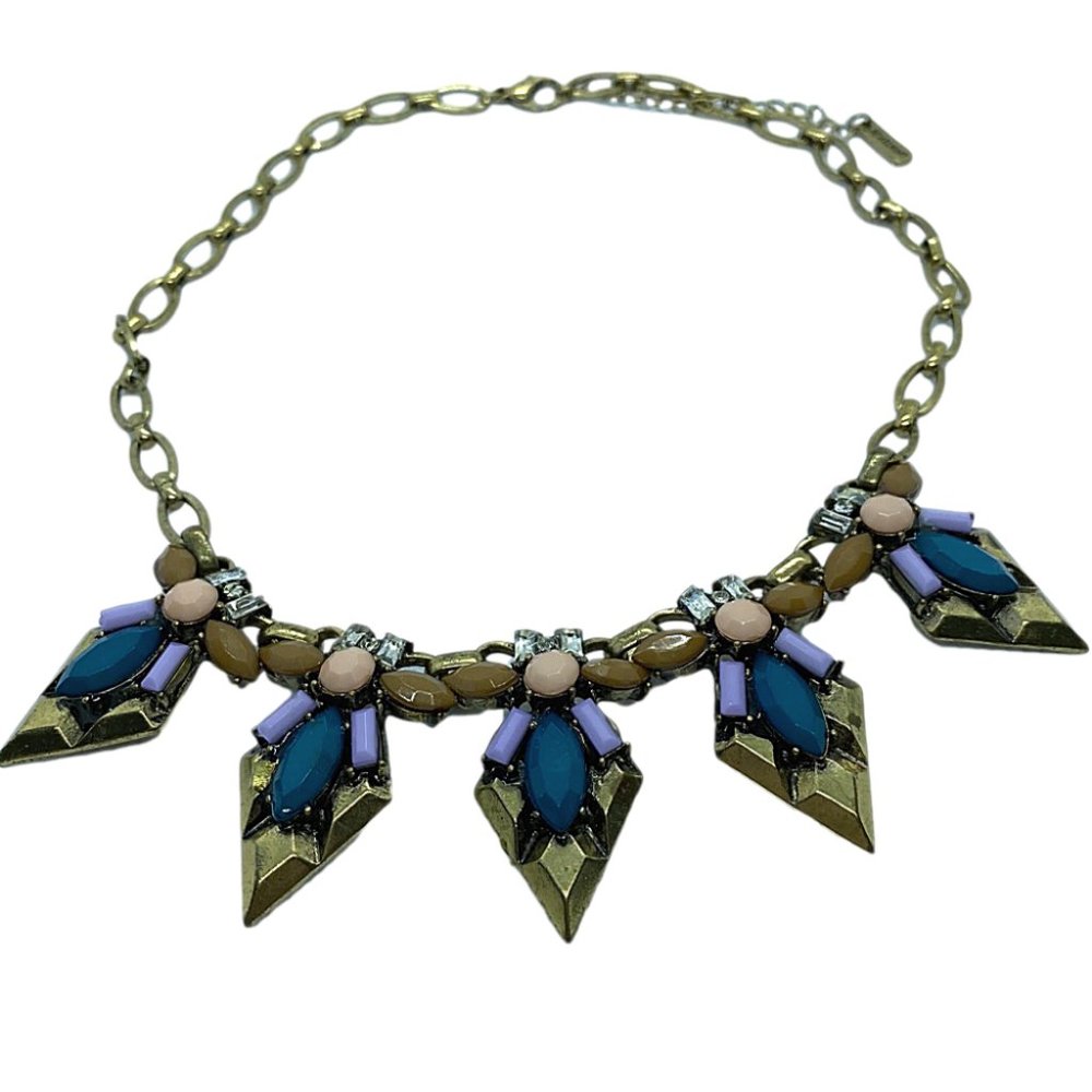 Dramatic Jewel Mint Statement Necklace - image 2